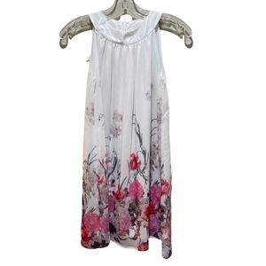 Byblos Floral Swing Dress White and Pink Girl’s Size 10
